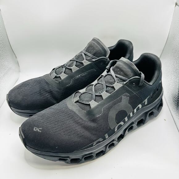 Size 12 - On Running Cloudmonster Triple Black Athletic Sneaker Running Shoes main image 5
